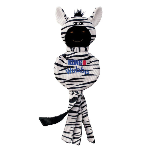 KONG Wubba No Stuff Zebra Dog Toy