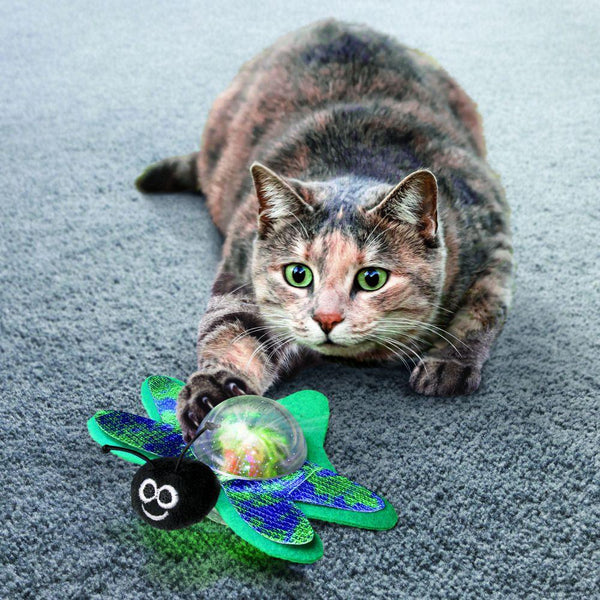 KONG Bat-A-Bout Flicker Firefly Cat Toy, Assorted