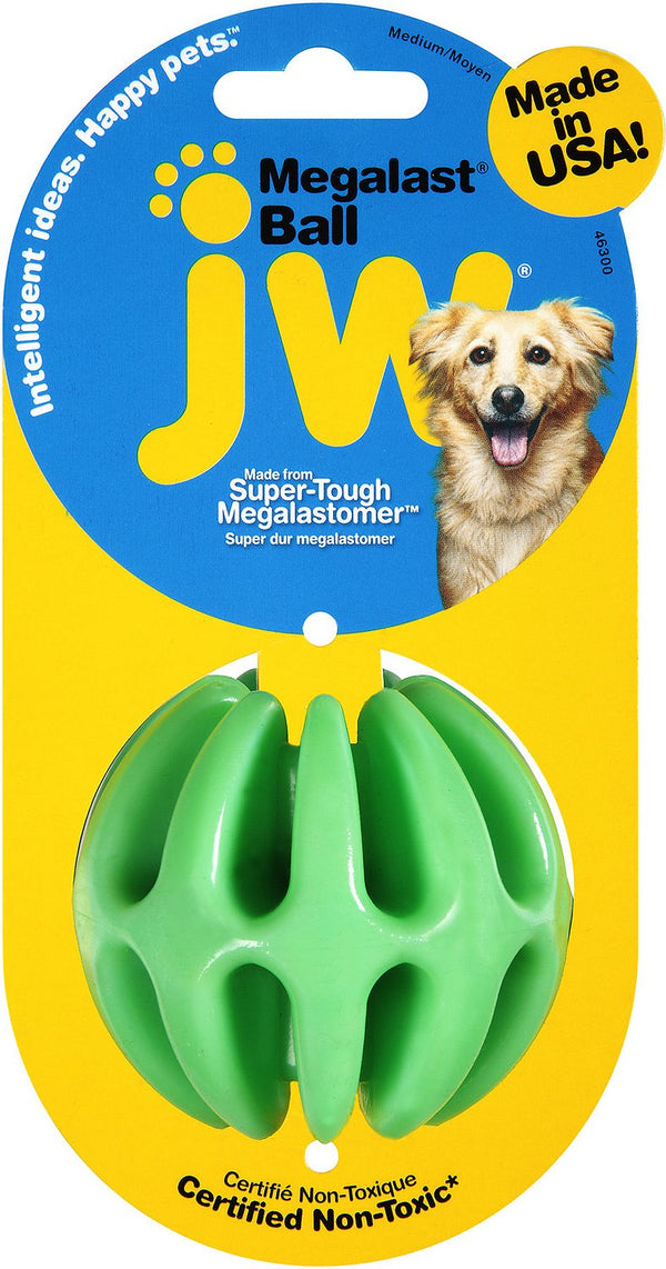 JW Pet Megalast Ball Dog Toy, Color Varies
