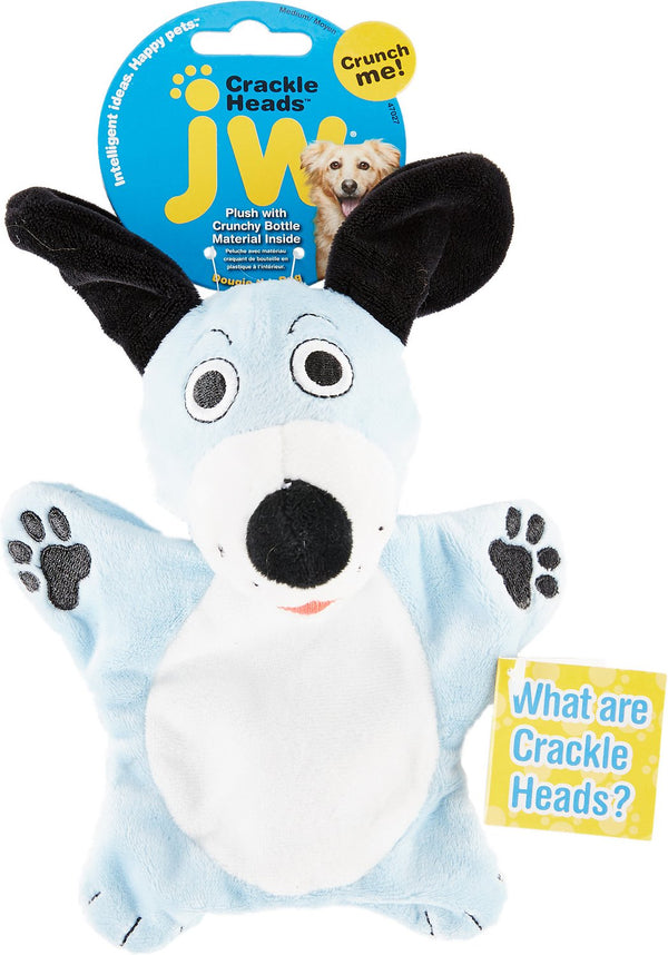 JW Pet Crackle Heads Dougie the Dog Dog Toy, Medium