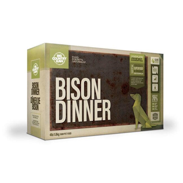 Nourriture pour chien surgelée Big Country Raw Bison Dinner