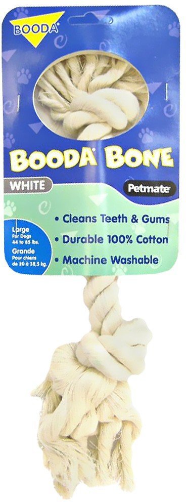 Booda Jouet pour chien Os en corde à 2 nœuds, Blanc