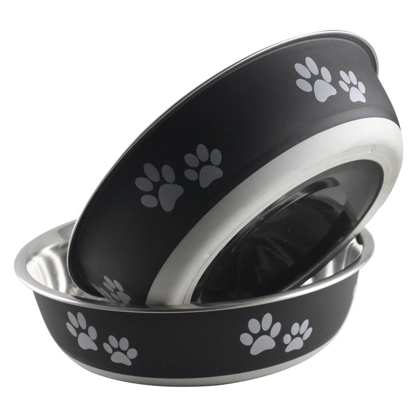 Indipets Buster Dog Bowl, Black