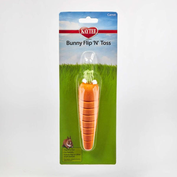 Kaytee Bunny Flip 'N' Toss Carrot Small Animal Toy