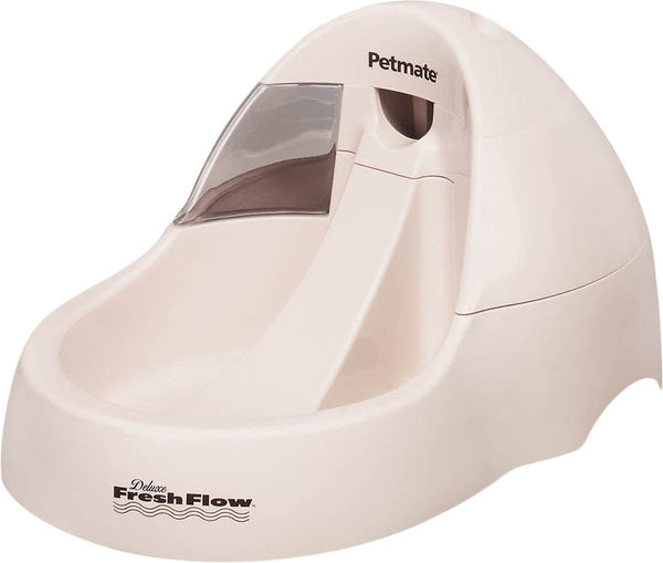 Petmate Deluxe Fresh Flow Fontaine pour animaux de compagnie, lin blanchi