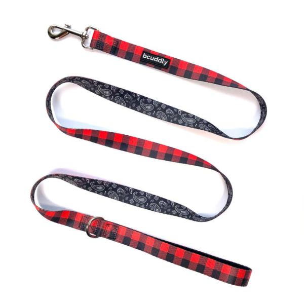 Bcuddly Dog Leash, Red Plaid