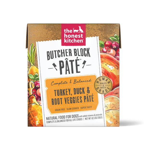 The Honest Kitchen Butcher Block Pate Turkey, Duck & Root Veggies Wet Dog Food