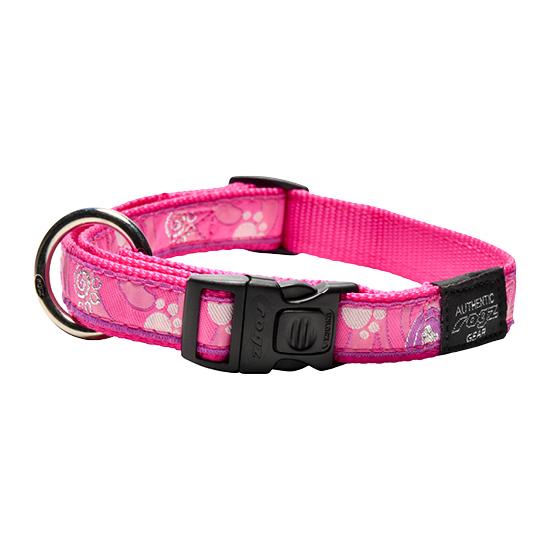 Rogz Fancy Dress Dog Collar, Pink Paws