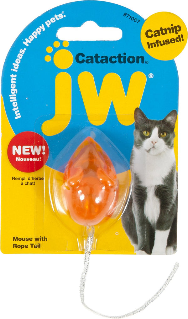 JW Pet Cataction Mouse With Bell & Tail Cat Toy
