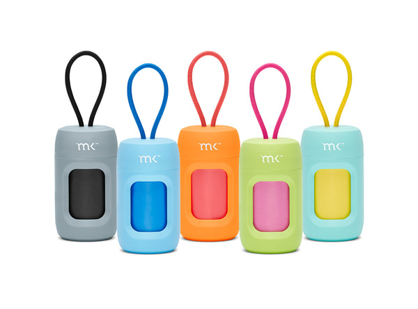 Modern Kanine Scented Poop Bag Dispenser for Dogs, Blue/Yellow