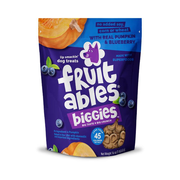 Fruitables Biggies Pumpkin & Blueberry Dog Treats