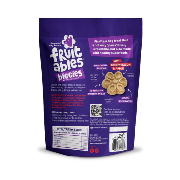 Fruitables Biggies Crispy Bacon & Apple Dog Treats