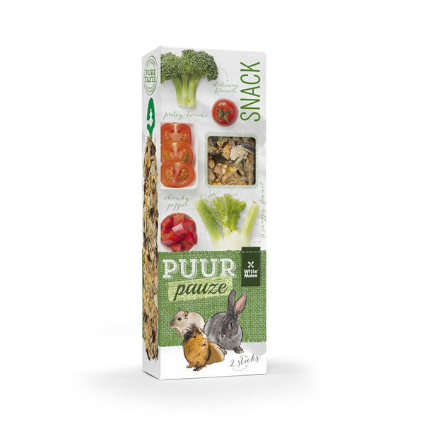 Witte Molen PUUR Pauze Sticks Broccoli & Tomato Small Animal Treats