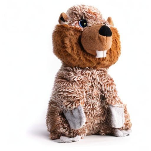 fabdog Fluffy Beaver Dog Toy