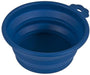 Bol de voyage ronde pliable en silicone Petmate, bleu marine