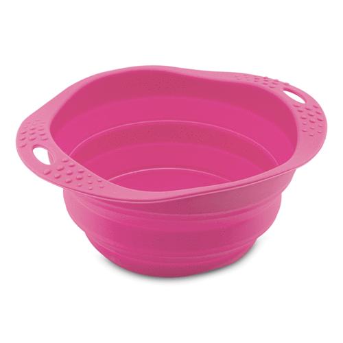 Beco Collapsible Travel Dog Bowl, Pink