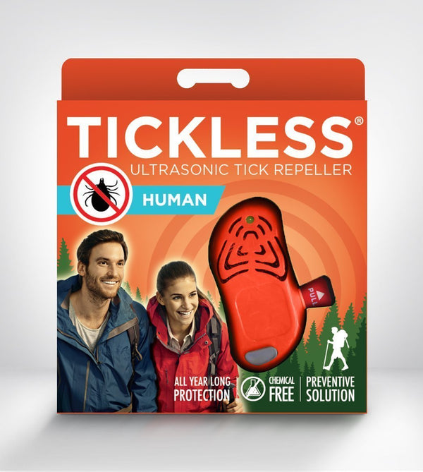 Tickless Ultrasonic Tick Repeller, Human, Orange