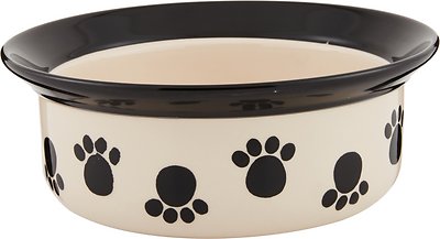 PetRageous Designs Paws n' Around Pet Bowl, Black