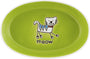 PetRageous Designs Gamelle ovale Silly Kitty pour chat, Vert citron, 2 tasses
