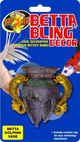 Zoo Med Betta Bling Dolphin Vase Aquarium Decoration