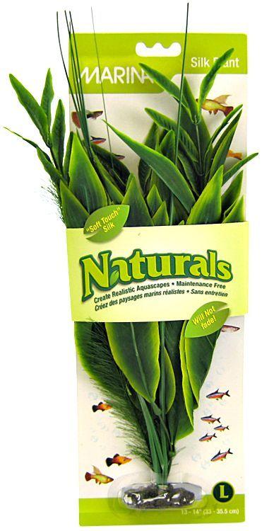 Marina Naturals Dracena Silk Aquarium Plant, Green
