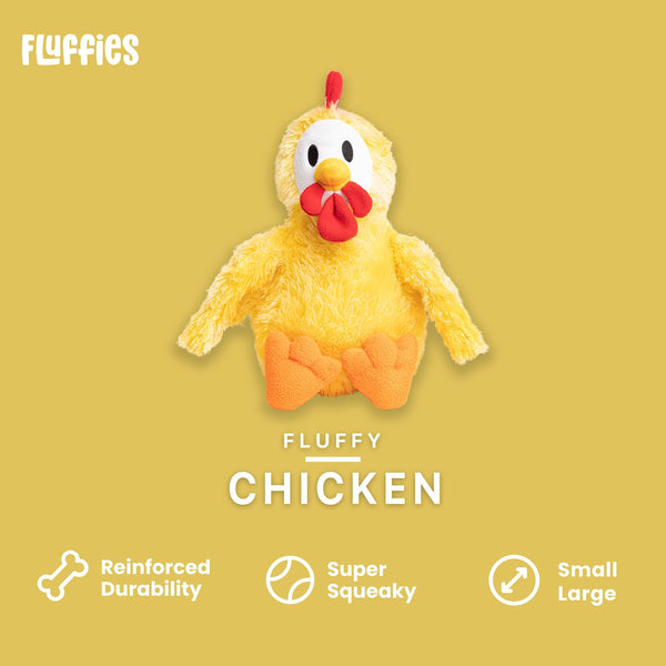 fabdog Fluffy Peluche pour chien Poulet