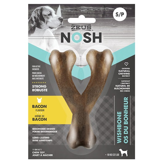 Zeus Nosh Bacon Flavored Wishbone Dog Toy