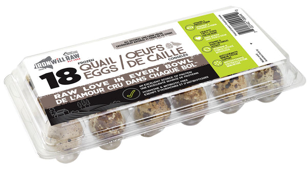 Iron Will Raw Quail Eggs Frozen Cat Food