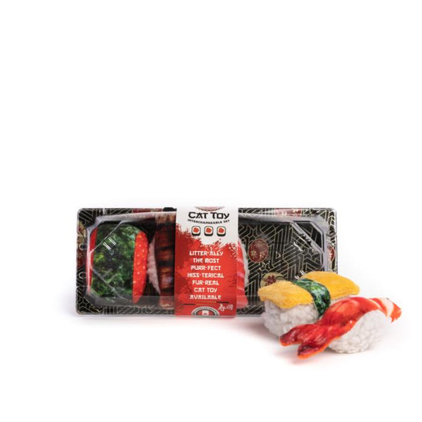 fabdog fabcat Jouet pour chat Plateau de sushi