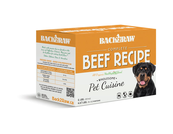Back2Raw Complete Meals Beef Recipe Frozen Dog Food