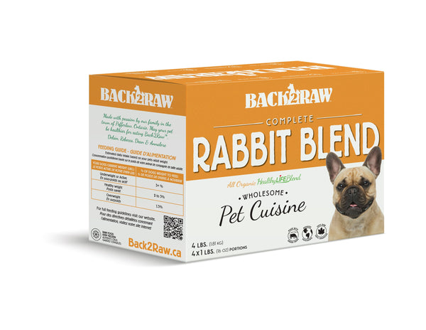 Back2Raw Complete Meals Rabbit Blend Frozen Dog Food