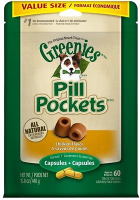 Greenies Pill Pockets Friandises pour chien à saveur de poulet canin, 30 pièces