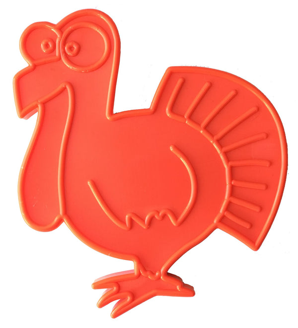 SodaPup Jouet en nylon dinde MuttsKickButt pour chiens, orange.