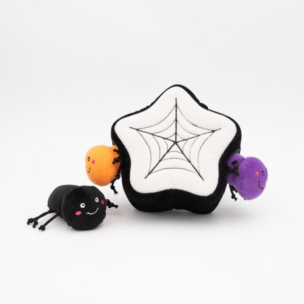 ZippyPaws Halloween Burrow Spiderweb Dog Toy