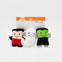 ZippyPaws Jouet pour chien Halloween Miniz Monstres, lot de 3