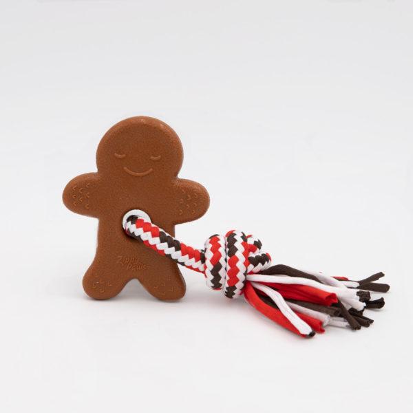 ZippyPaws Holiday ZippyTuff Teetherz Gingerbread Dog Toy