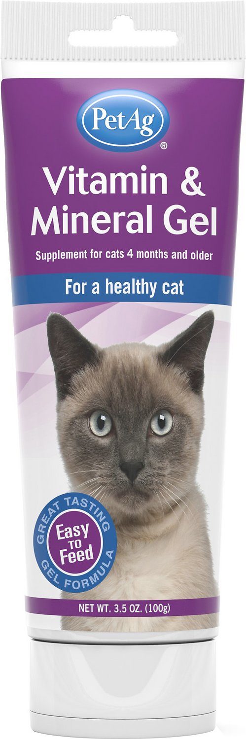 PetAg Vitamin & Mineral Gel Cat Supplement, 3.5-oz bottle