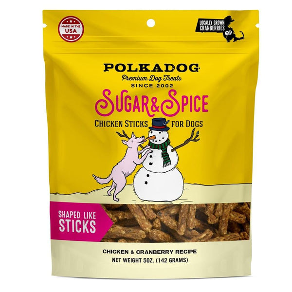Polkadog Sugar & Spice Chicken Sticks Chicken & Cranberry Dog Treats