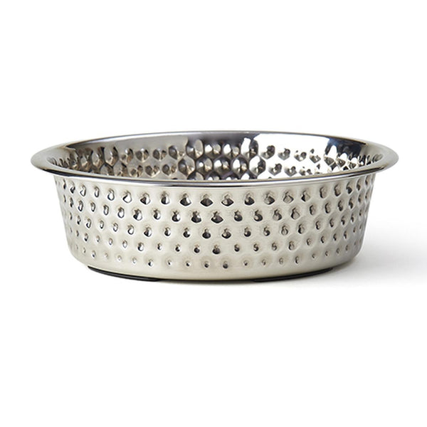 PetRageous Crete Hammered Stainless Steel Dog Bowl