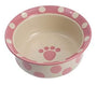 PetRageous Gamelle pour chien Polka Paws, rose foncé