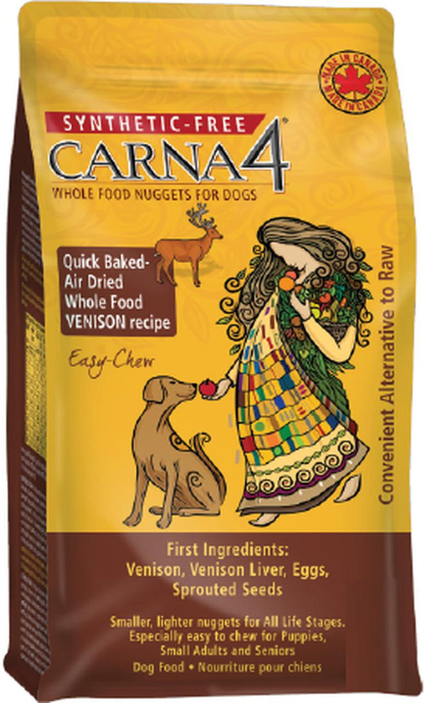 Carna4 Easy-Chew Quick Baked Venison Grain-Free Air-Dried Dog Food