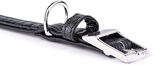 MyFamily Saint Tropez Leatherette Dog Collar, Black