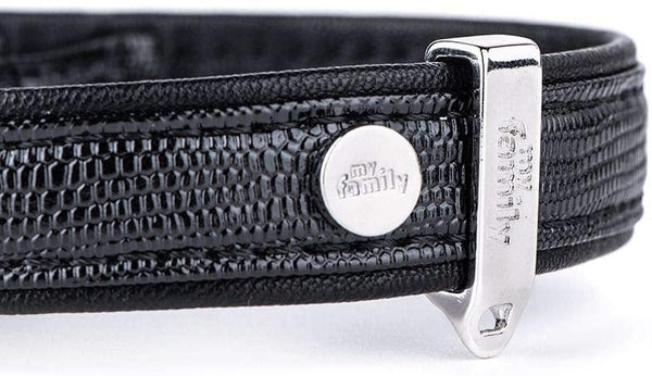 MyFamily Saint Tropez Leatherette Dog Collar, Black