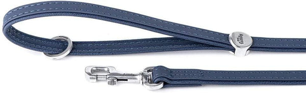 MyFamily Bilbao Laisse pour chien en similicuir, bleu