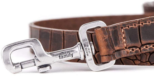 MyFamily Tucson Crocodile Texture Laisse pour chien, marroon