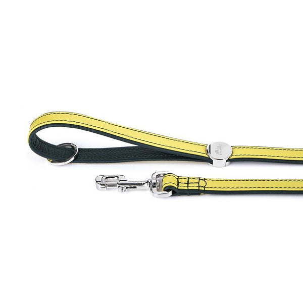 MyFamily Firenze Leather Dog Leash, Lime