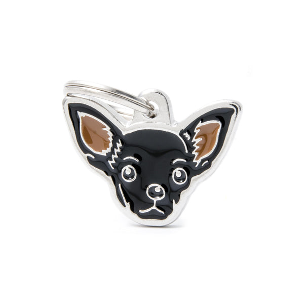 MyFamily Friends Chihuahua Pet ID Tag, Black, Medium
