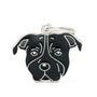 MyFamily American Staffordshire Terrier Médaille d'identification pour animaux de compagnie, noir