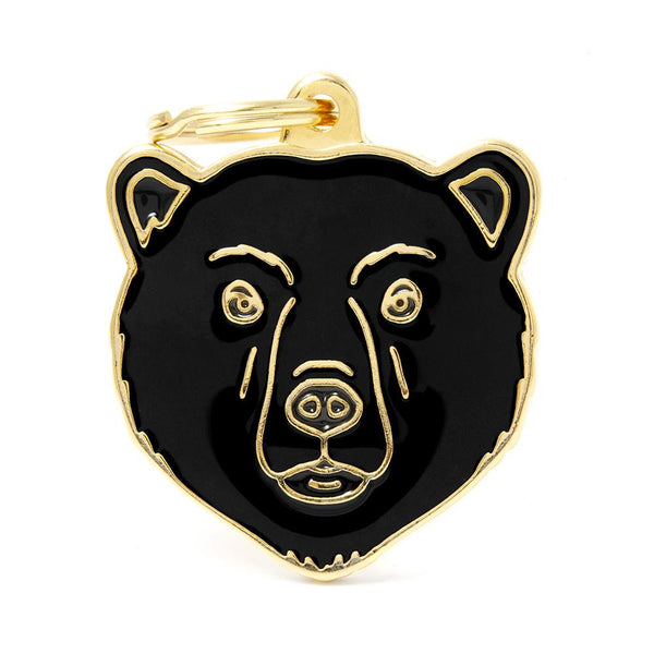 MyFamily Wild Bear Pet ID Tag, Black, Medium