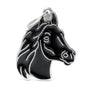 MyFamily Wild Horse Pet ID Tag, Black, Medium